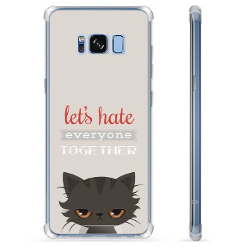 Samsung Galaxy S8+ Hybride Hoesje - Angry Cat