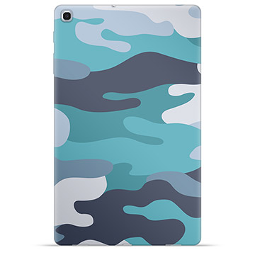 Samsung Galaxy Tab A 10.1 (2019) TPU Case - Blauw Camouflage