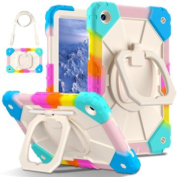 Samsung Galaxy Tab A9+ Heavy Duty 360 Case met Draagriem - Kleurrijke