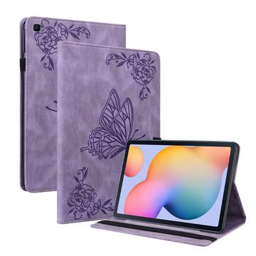 Samsung Galaxy Tab S6 Lite 2020/2022/2024 Butterfly Series Folio Hoesje - Paars