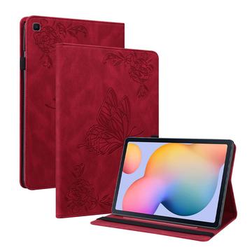 Samsung Galaxy Tab S6 Lite 2020/2022/2024 Butterfly Series Folio hoesje - Rood