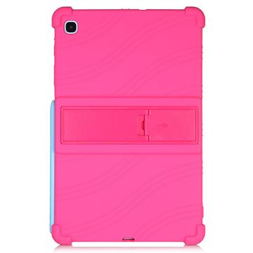 Samsung Galaxy Tab S6 Lite 2020/2022/2024 Silicone hoesje met kickstand - Hot Pink