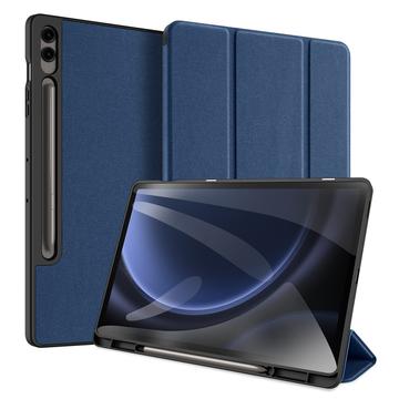 Dux Ducis - Tablet hoes geschikt voor Samsung Galaxy Tab S9 FE Plus (2023) - Domo Book Case - Auto Wake/Sleep functie - Blauw