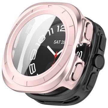 Samsung Galaxy Watch Ultra Plastic Hoesje met Glazen Screenprotector - 47mm - Rose Gold