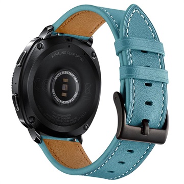 Samsung Galaxy Watch4/Watch4 Classic/Watch5 leren band - blauw