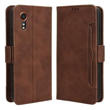 Samsung Galaxy Xcover7 Cardholder Series Portemonnee Hoesje - Bruin