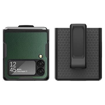 Hybride Hoesje voor Samsung Galaxy Z Flip4 met Riemclip - Groen