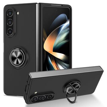 Samsung Galaxy Z Fold5 Case met Ring Houder - Zwart