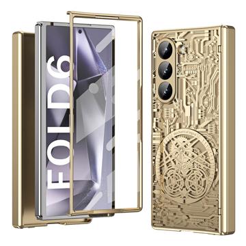 Samsung Galaxy Z Fold6 Mechanical Legend gegalvaniseerde kunststof hoesje - Goud