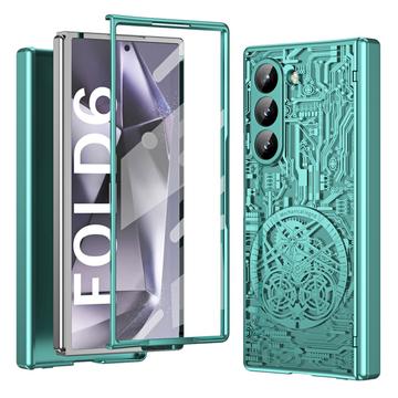 Samsung Galaxy Z Fold6 Mechanical Legend gegalvaniseerde kunststof hoesje - Groen