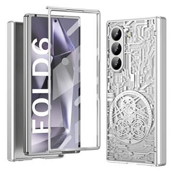 Samsung Galaxy Z Fold6 Mechanical Legend gegalvaniseerde kunststof hoesje - Zilver