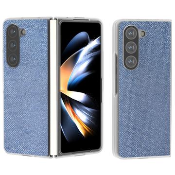 Samsung Galaxy Z Fold6 Strass Textuur Hybride Hoesje - Blauw