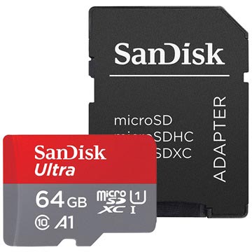 SanDisk Ultra MicroSDXC UHS-I-kaart SDSQUAR-064G-GN6MA - 64GB