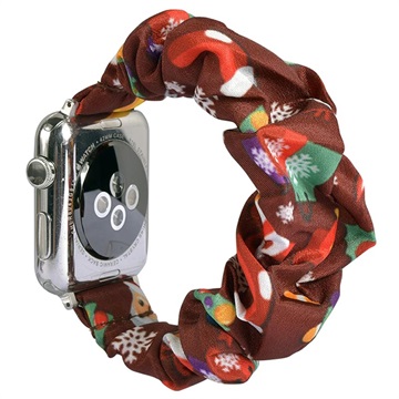 Scrunchie Apple Watch Series Ultra/8/SE (2022)/7/SE/6/5/4/3/2/1 Bandje - 49mm/45mm/44mm/42mm - Kerst