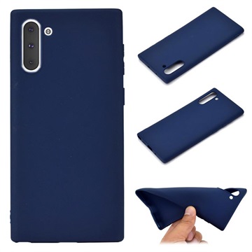 Samsung Galaxy Note 10 Siliconen Hoesje - Flexibel en Mat - Donkerblauw