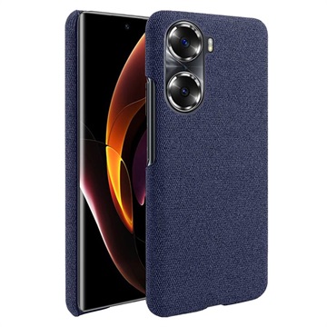 Slim-fit, met stof gecoate Honor 60 Pro plastic behuizing - blauw