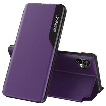 Smart Clear View Nothing Phone (1) Flip Case - Paars