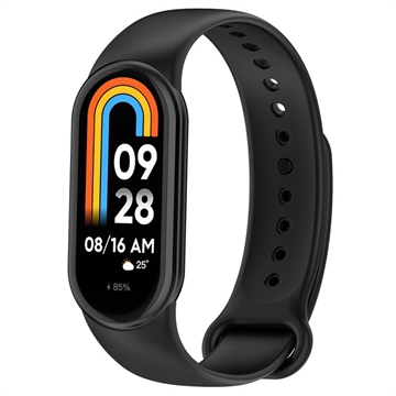 Xiaomi Smart Band 8 Zacht Siliconen Band - Zwart