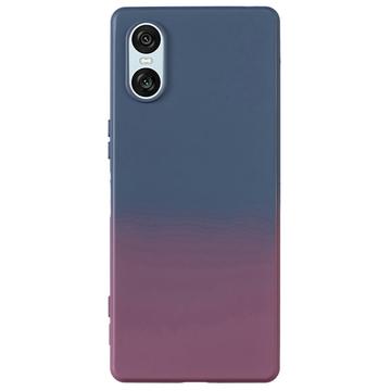 Sony Xperia 10 VI Ombre TPU hoesje - donkerblauw / donkerpaars