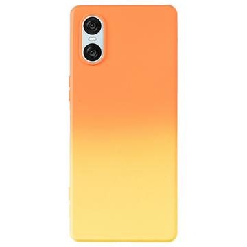 Sony Xperia 10 VI Ombre TPU hoesje - Oranje / Geel