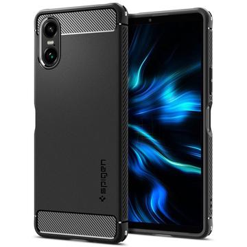 Sony Xperia 10 VI Spigen Rugged Armor TPU Hoesje - Zwart