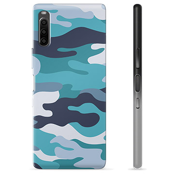 Sony Xperia L4 TPU Case - Blauw Camouflage