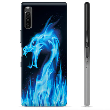 Sony Xperia L4 TPU Case - Blue Fire Dragon