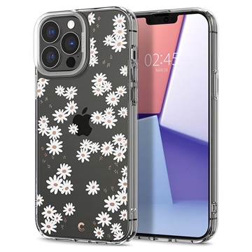 Spigen Cyrill Cecile iPhone 13 Pro Max Hybrid Case - Witte Bloemen