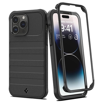 Spigen Geo Armor 360 Mag iPhone 14 Pro Hybride Hoesje - Zwart