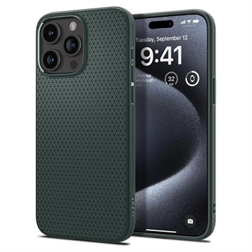 Spigen Liquid Air Hoesje voor de Apple iPhone 15 Pro Max - Back Cover Flexibel TPU Groen