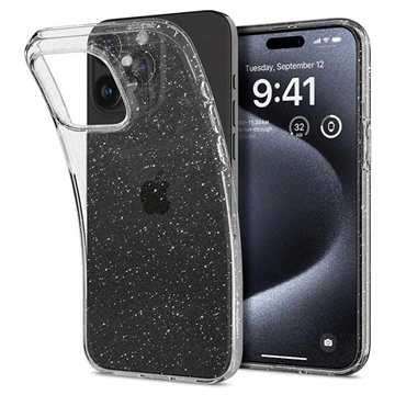 Spigen Liquid Crystal Glitter iPhone 15 pro crystal quartz