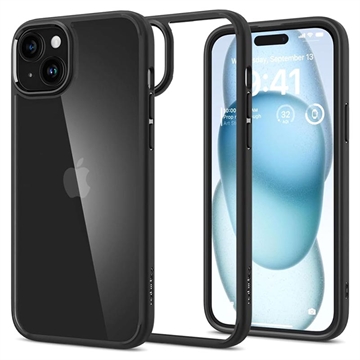 Spigen Ultra Hybrid Apple iPhone 15 Hoesje Back Cover Matte Zwart