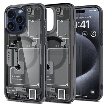 Spigen Ultra Hybrid MagSafe Apple iPhone 15 Pro Max Hoesje Grijs
