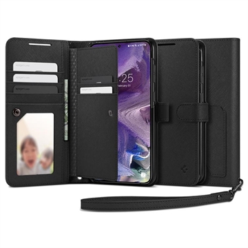 Spigen Wallet S Plus Samsung Galaxy S23 5G Portemonnee Hoesje - Zwart