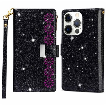 Starlight Series iPhone 14 Pro Max Wallet Case - Zwart