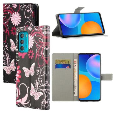 Style Series Motorola Moto G42 Wallet Case - Vlinders / Bloemen