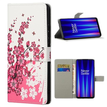 Style Series OnePlus Nord CE 2 5G Wallet Case - Roze Bloemen