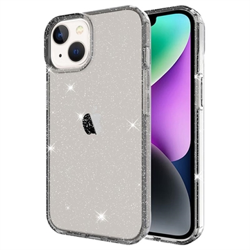 Stylish Glitter Series iPhone 14 Plus TPU Hoesje - Zwart