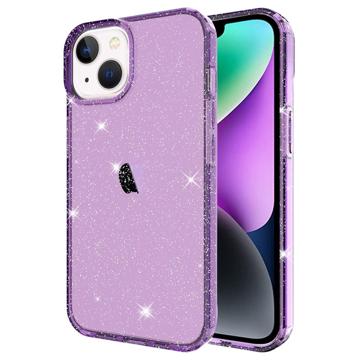 Stylish Glitter Series iPhone 14 Plus TPU Hoesje - Paars