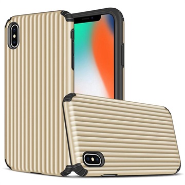 Suitcase Series iPhone XS Max Hybrid Case - Goud