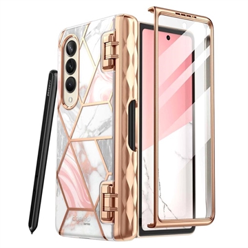 Supcase Cosmo Samsung Galaxy Z Fold4 Hybride Hoesje - Marmer