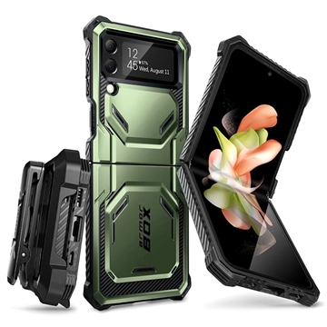 Supcase i-Blason Armorbox Samsung Galaxy Z Flip4 Hybride Hoesje - Groen