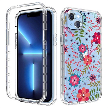 Sweet Armor Series iPhone 14 Plus Hybrid Hoesje - Kleurrijke Bloemen