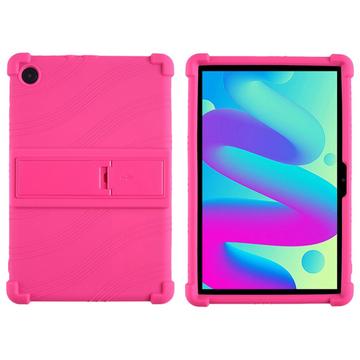 TCL Tab 10L/10 HD 4G Siliconen hoesje met kickstand - Hot Pink