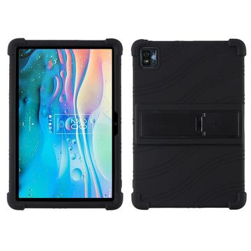 TCL Tab 10s Siliconen hoesje met kickstand - Zwart