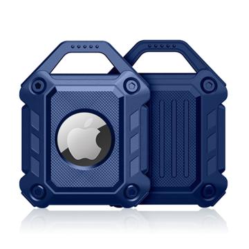 Schokbestendig Armor Apple AirTag TPU Hoesje - Blauw