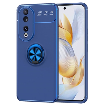 Honor 90 TPU Hoesje met Ringhouder - Blauw