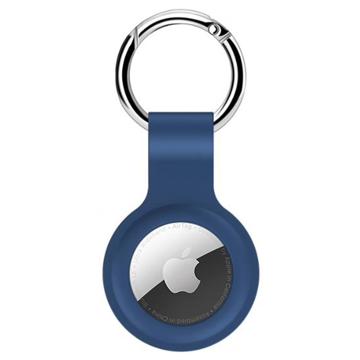 Tactical Beam Apple AirTag Siliconen Hoesje met Sleutelhanger - Blauw