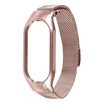 Tactical Xiaomi Mi Band 7 Roestvrij Stalen Gaasband - Rose Gold