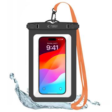 Tech-Protect UWC9 Universele Waterdichte Hoes - 8,9 - Zwart / Oranje